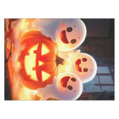 Spooky Ghost Pumpkin Party Glow Tafelkleed (Voorkant (Horizontaal))