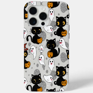 Spooky Ghost Pumpkin Paws iPhone 15 Pro Max Hoesje