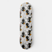 Spooky Ghost Pumpkin Paws Skateboard (Voorkant)