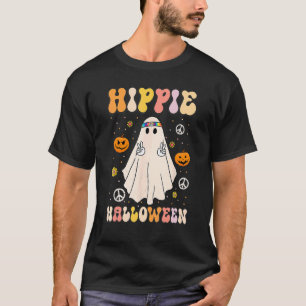 Spooky Ghost Retro Laten we gaan Ghouls Halloween  T-shirt