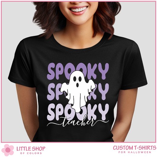 Spooky Ghost Teacher Halloween T-shirt