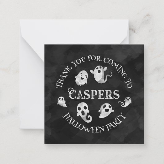 Spooky Ghost Thank You Card Notitiekaartje (Voorkant)