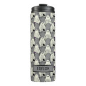 Spooky Ghosts en Tombstone Halloween Thermosbeker (Voorkant)