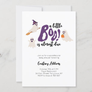 Spooky Ghosts Halloween Baby shower Kaart