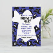 Spooky Ghosts Halloween Party Kaart (Staand voorkant)