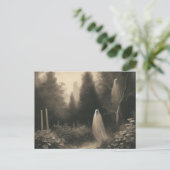 Spooky Ghosts in Graveyard Horror Gothic Briefkaart (Staand voorkant)