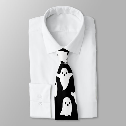 Spooky Ghosts mannen Halloween necktie - STROPDAS  (Gebonden)
