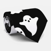 Spooky Ghosts mannen Halloween necktie - STROPDAS  (Opgerold)