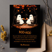 Spooky Ghosts Oktober Happy Halloween Greeting Kaart