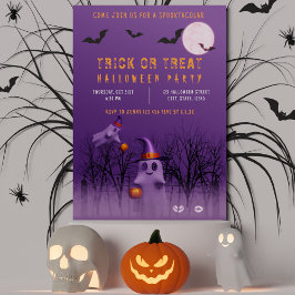 Spooky Ghosts Trick or treat Halloween feest Kaart