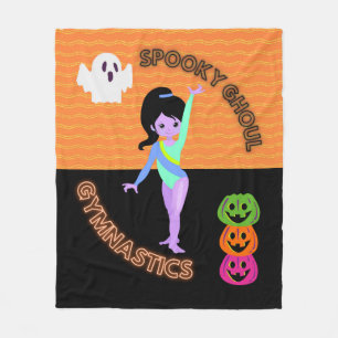 Spooky Ghoul Gymnastics Monster Gymnast Halloween Fleece Deken
