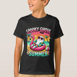 Spooky Ghoul Summer Schattige Ghost Flamingo Summe T-shirt
