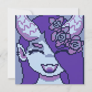 Spooky Girl Purple pixelart, Pixel Art  Kaart