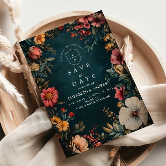 Spooky Glam Wedding Save The Date