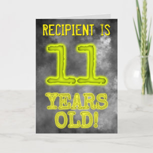 Spooky Glowing Aura Kijk "11 JAAR OUD!" + Naam Kaart