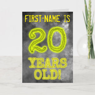 Spooky Glowing Aura Kijk "20 JAAR OUD!" + Naam Kaart