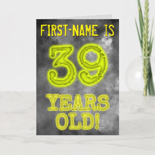 Spooky Glowing Aura Kijk "39 JAAR OUD!" + Naam Kaart