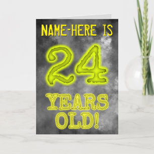 Spooky Glowing Aura Look "24 JAAR OUD!" + Naam Kaart