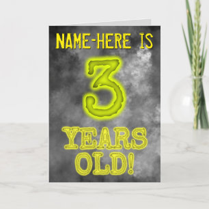 Spooky Glowing Aura Look "3 JAAR OUD!" + Naam Kaart