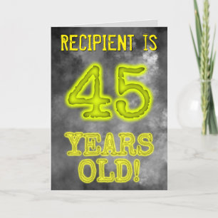 Spooky Glowing Aura Look "45 JAAR OUD!" + Naam Kaart