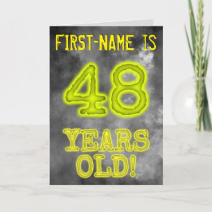 Spooky Glowing Aura Look "48 JAAR OUD!" + Naam Kaart