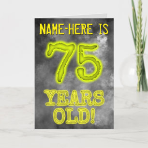 Spooky Glowing Aura Look "75 JAAR OUD!" + Naam Kaart