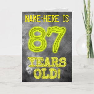 Spooky Glowing Aura Look "87 JAAR OUD!" + Naam Kaart
