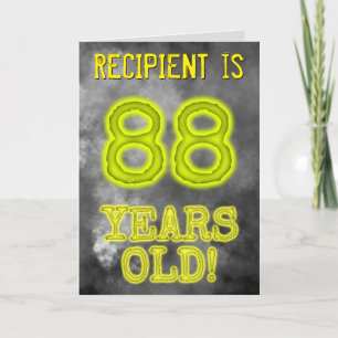 Spooky Glowing Aura Look "88 JAAR OUD!" + Naam Kaart