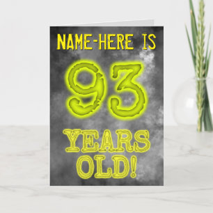 Spooky Glowing Aura Look "93 JAAR OUD!" + Naam Kaart