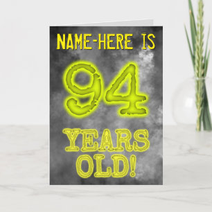 Spooky Glowing Aura Look "94 JAAR OUD!" + Naam Kaart