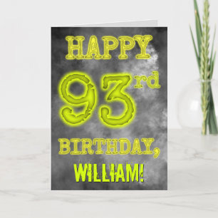 Spooky Glowing Aura Look "HAPPY 93rd BIRTHDAY" Kaart