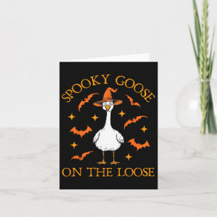 Spooky Goose op de losse Halloween Honk Witch Des Kaart