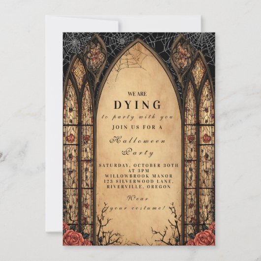 Spooky Gothic Archway Halloween Kaart (Voorkant)