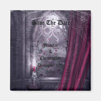 Spooky Gothic Church Save The Date Wedding Magnet Magneet