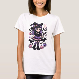 Spooky Gothic Halloween illustratie T-shirt