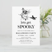 Spooky Gothic Heks Volwassen Halloween Kostuum Par Kaart (Staand voorkant)