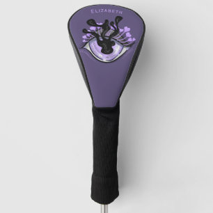 Spooky Gothic Paarse Oog Halloween Art Golfheadcover