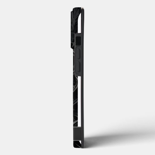 Spooky Gothic Skull Zwart & Grijs Case-Mate iPhone Case (Achterkant / Links)