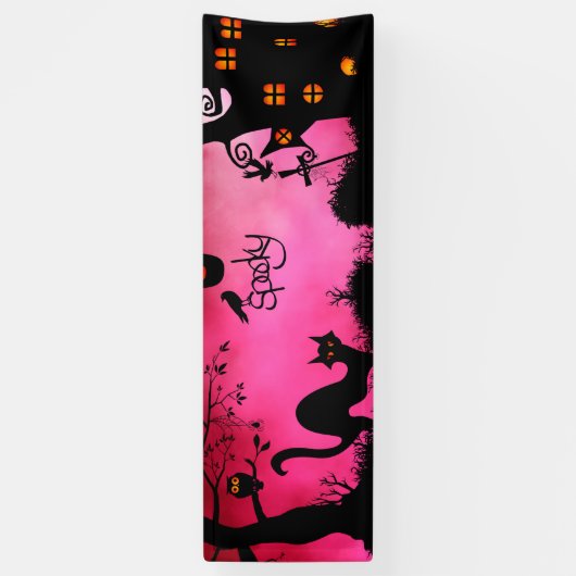 Spooky, grappig halloween ontwerp spandoek (Verticaal)