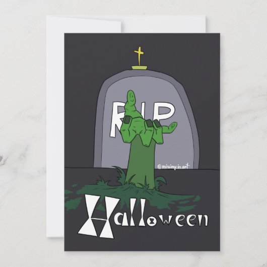 Spooky Gravestone Halloween Holiday Kaart (Voorkant)