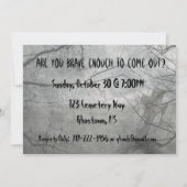 Spooky Graveyard Halloween Invitations Kaart (Achterkant)