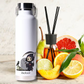 Spooky Grim Reaper Graveyard Crow Gothic Halloween Waterfles