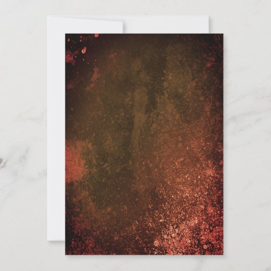 Spooky Grim Reaper Graveyard Halloween Party Kaart (Achterkant)