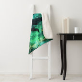 Spooky groene aura Halloween heks Sherpa Deken (In situ)