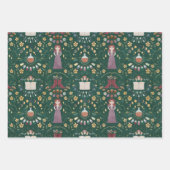 Spooky Groene Halloween Heks Inpakpapier Vel (Voorkant 3)