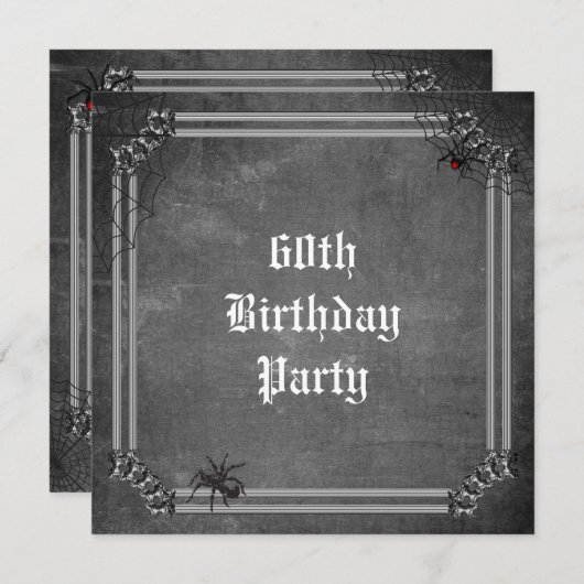 Spooky Halloween 60e verjaardag Kaart (Voorkant / Achterkant)