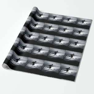 Spooky Halloween achtergrond ontwerp Cadeaupapier