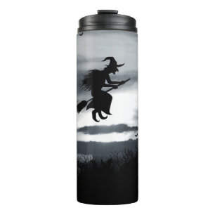 Spooky Halloween achtergrond ontwerp Thermosbeker