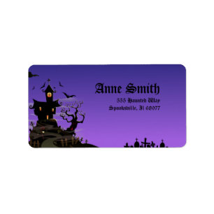 Spooky Halloween Adresetiketten Etiket