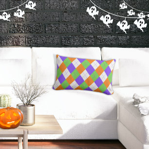 Spooky Halloween Argyle White Sierkussen Kussen